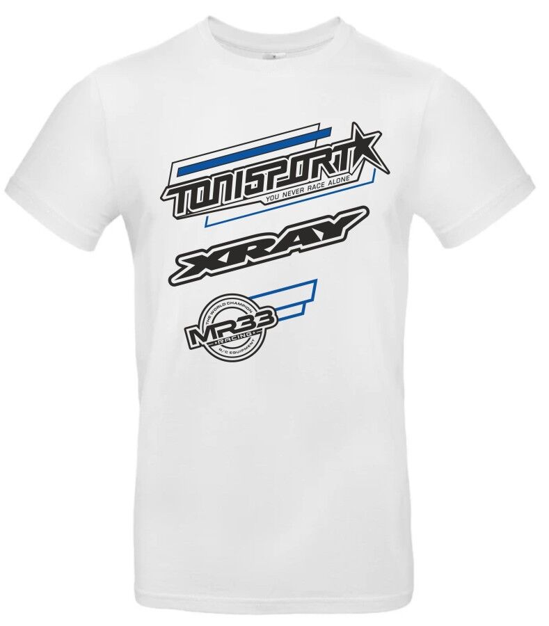 ToniSport T-Shirt mit ToniSport/Xray/MR33 Logo - Weiß