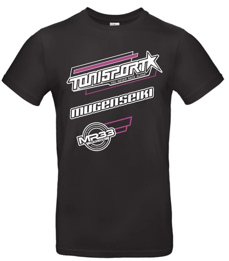 ToniSport T-Shirt mit ToniSport/Mugen Seiki/MR33 Logo - Schwarz